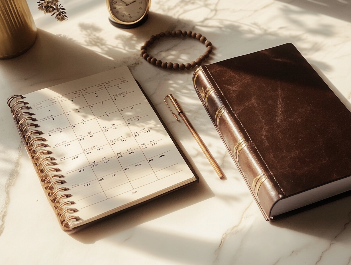 Weekly Focus - A contemplative space for personal reflection and growth, featuring both traditional wisdom and modern tools